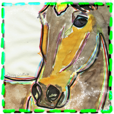 Hartmut the Rockstar Horse, artist violettasworld collective